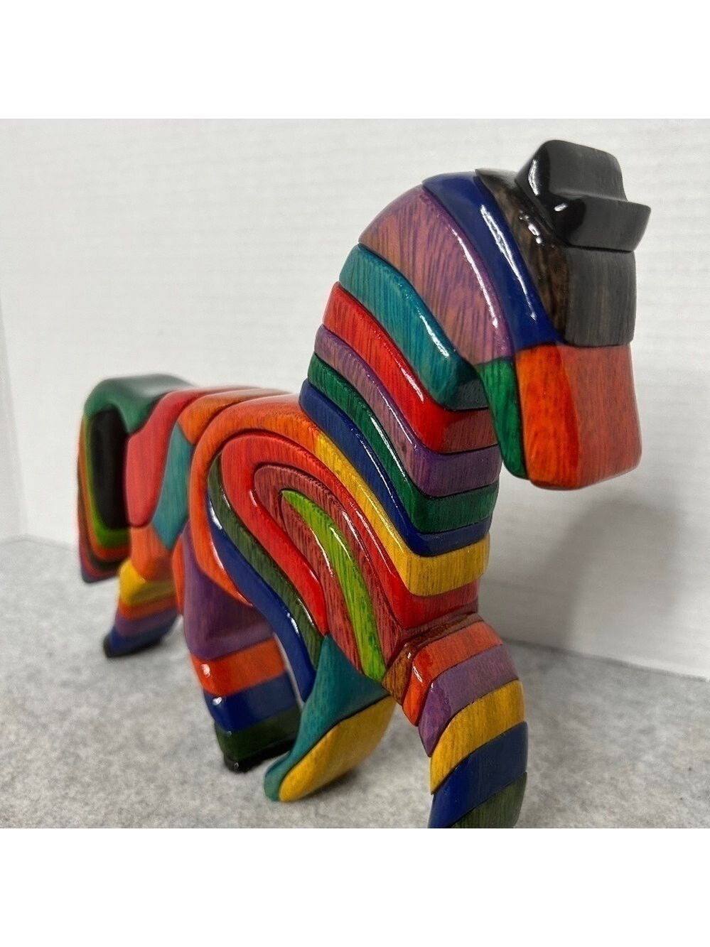 Rhodri Colorful Artisan Crafted Peruvian Wood Horse NOVICA Artist John Barrow